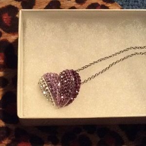 Beautiful sparkling heart necklace